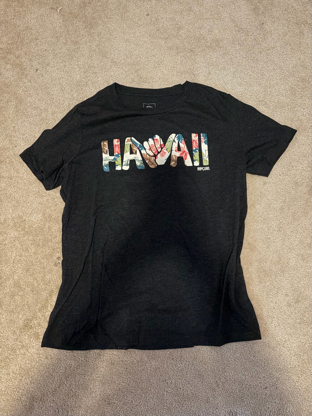 Rip Curl Black Hawaii Floral Fill Graphic Tee